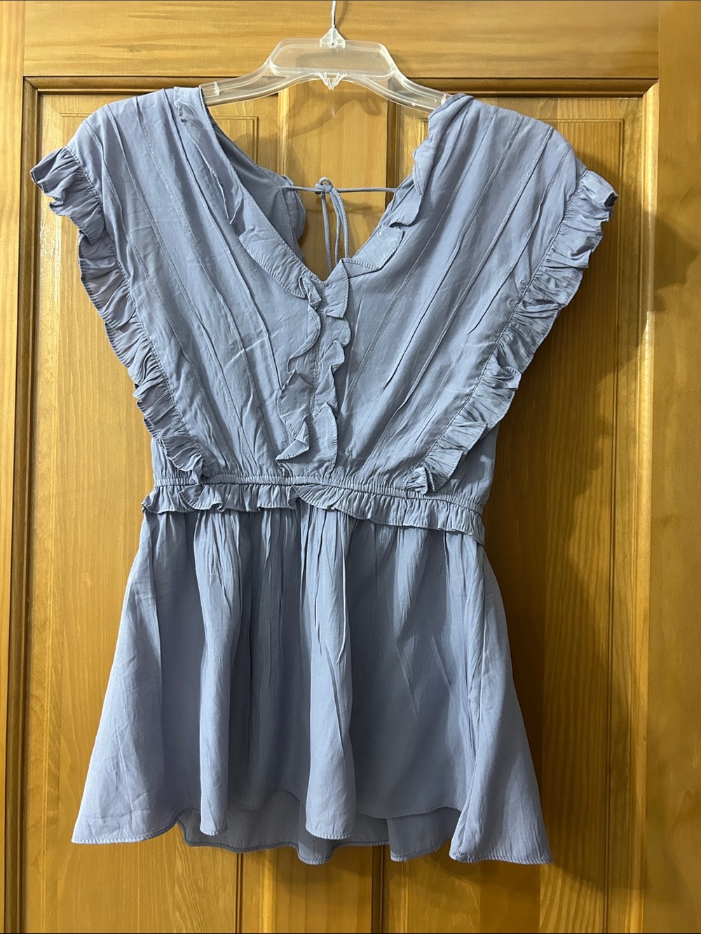 Lavender Ruffle V-Neck Women’s Top